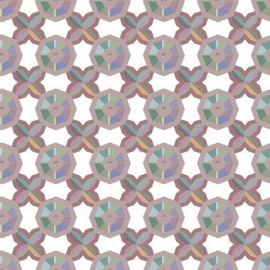 Geometrik süslemeli vektör deseni. Kusursuz tasarım dokusu 
