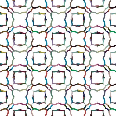 Geometrik süslemeli vektör deseni. Kusursuz tasarım dokusu
