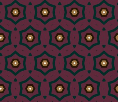 Geometrik süslemeli vektör deseni. Kusursuz tasarım dokusu 