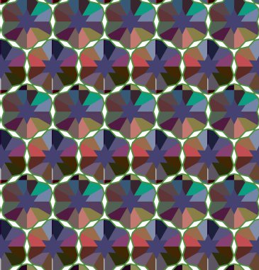 Geometrik süslemeli vektör deseni. Kusursuz tasarım dokusu