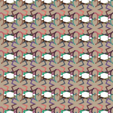 Geometrik süslemeli vektör deseni. Kusursuz tasarım dokusu 