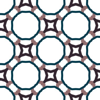 Geometrik süslemeli vektör deseni. Kusursuz tasarım dokusu 
