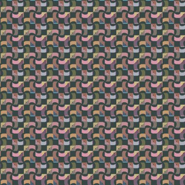 Geometrik süslemeli vektör deseni. Kusursuz tasarım dokusu 