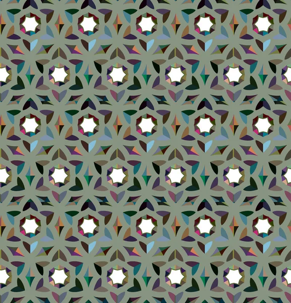 Patrón Vectorial Ornamental Geométrico Textura Diseño Sin Costuras — Vector de stock