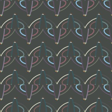 Geometrik süslemeli vektör deseni. Kusursuz tasarım dokusu 