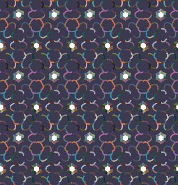 Geometrik süslemeli vektör deseni. Kusursuz tasarım dokusu