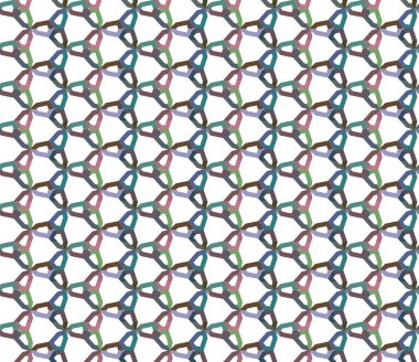 Geometrik süslemeli vektör deseni. Kusursuz tasarım dokusu 