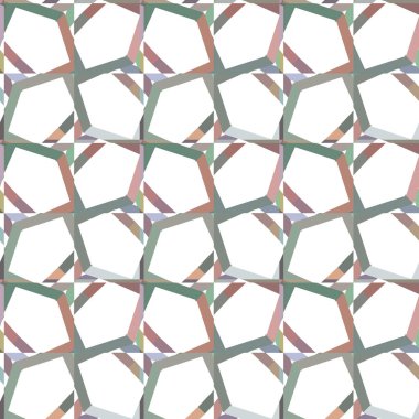Geometrik süslemeli vektör deseni. Kusursuz tasarım dokusu 