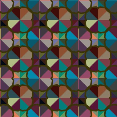 Geometrik süslemeli vektör deseni. Kusursuz tasarım dokusu 