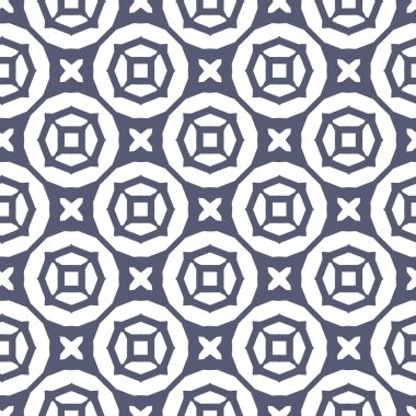Geometrik süslemeli vektör deseni. Kusursuz tasarım dokusu
