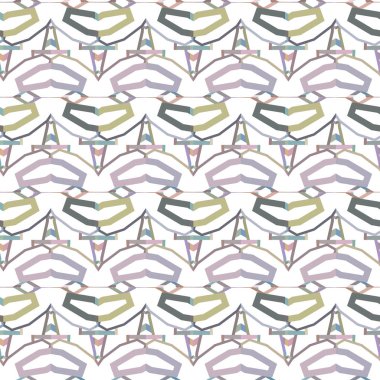 Geometrik süslemeli vektör deseni. Kusursuz tasarım dokusu 