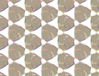 Geometrik süslemeli vektör deseni. Kusursuz tasarım dokusu 