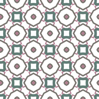 Geometrik süslemeli vektör deseni. Kusursuz tasarım dokusu