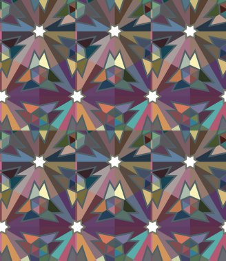 Geometrik süslemeli vektör deseni. Kusursuz tasarım dokusu 