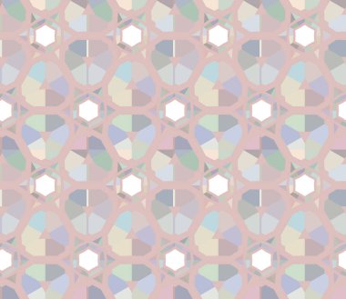 Geometrik süslemeli vektör deseni. Kusursuz tasarım dokusu 