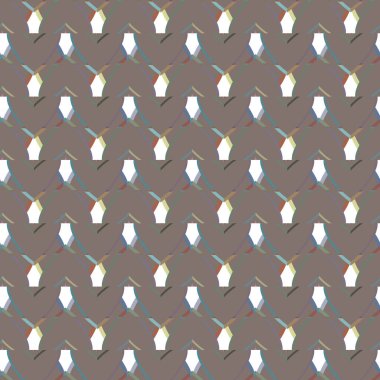 Geometrik süslemeli vektör deseni. Kusursuz tasarım dokusu 