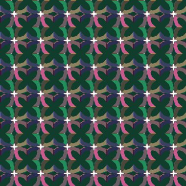 Geometrik süslemeli vektör deseni. Kusursuz tasarım dokusu