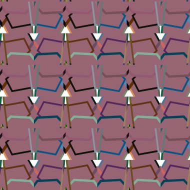 Geometrik süslemeli vektör deseni. Kusursuz tasarım dokusu