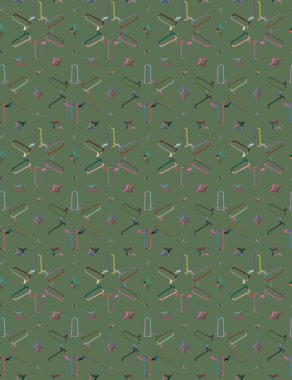 Geometrik süslemeli vektör deseni. Kusursuz tasarım dokusu 