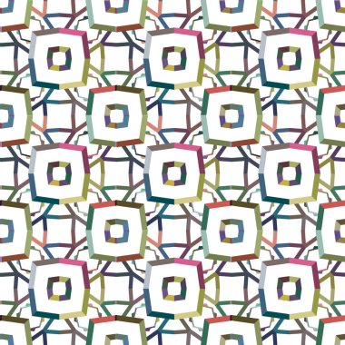 Geometrik süslemeli vektör deseni. Kusursuz tasarım dokusu 