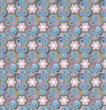 Geometrik süslemeli vektör deseni. Kusursuz tasarım dokusu 