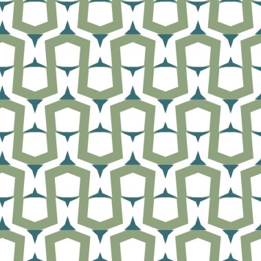 Geometrik süslemeli vektör deseni. Kusursuz tasarım dokusu 
