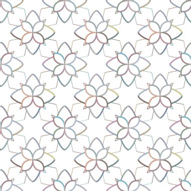 Geometrik süslemeli vektör deseni. Kusursuz tasarım dokusu 