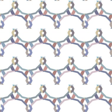 Geometrik süslemeli vektör deseni. Kusursuz tasarım dokusu 