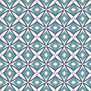 Geometrik süslemeli vektör deseni. Kusursuz tasarım dokusu