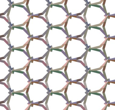 Geometrik süslemeli vektör deseni. Kusursuz tasarım dokusu 