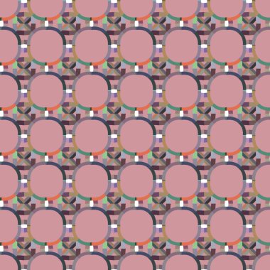 Geometrik süslemeli vektör deseni. Kusursuz tasarım dokusu 