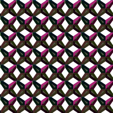 Geometrik süslemeli vektör deseni. Kusursuz tasarım dokusu