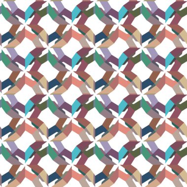 Geometrik süslemeli vektör deseni. Kusursuz tasarım dokusu