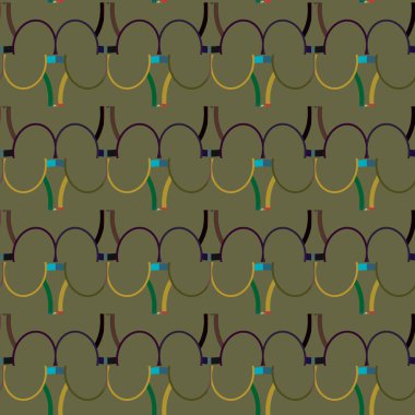 Geometrik süslemeli vektör deseni. Kusursuz tasarım dokusu 