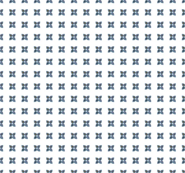 Безшовний Візерунок Синіми Білими Квітами — стоковий вектор