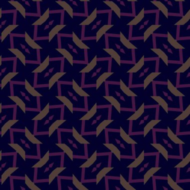 Geometrik süslemeli vektör deseni. Kusursuz tasarım dokusu