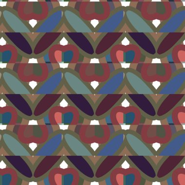 Geometrik süslemeli vektör deseni. Kusursuz tasarım dokusu