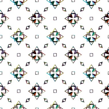 Geometrik süslemeli vektör deseni. Kusursuz tasarım dokusu 