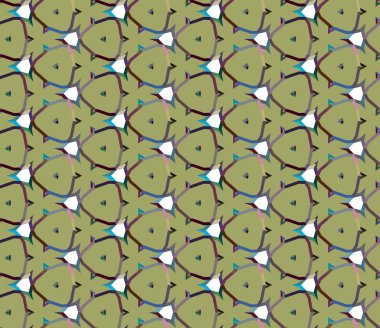 Geometrik süslemeli vektör deseni. Kusursuz tasarım dokusu