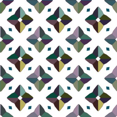 Geometrik süslemeli vektör deseni. Kusursuz tasarım dokusu 