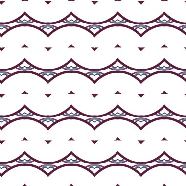 Geometrik süslemeli vektör deseni. Kusursuz tasarım dokusu