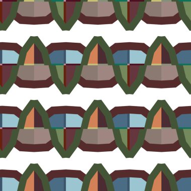 Geometrik süslemeli vektör deseni. Kusursuz tasarım dokusu 