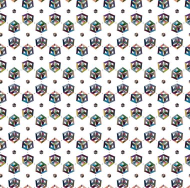 Soyut geometrik şekilli kusursuz desen