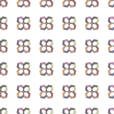 Geometrik süslemeli vektör deseni. Kusursuz tasarım dokusu