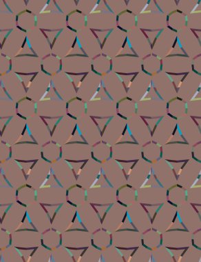 Geometrik süslemeli vektör deseni. Kusursuz tasarım dokusu 