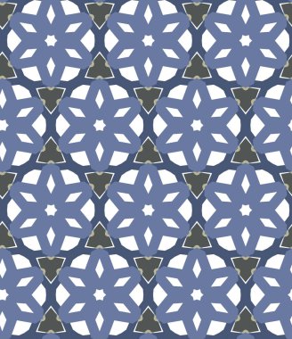 Geometrik süslemeli vektör deseni. Kusursuz tasarım dokusu