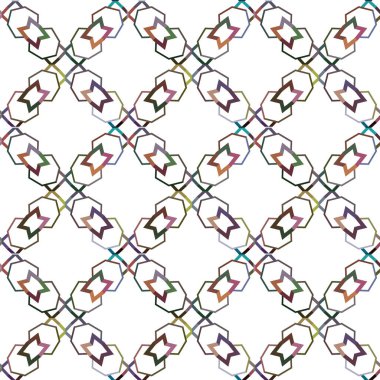 Geometrik süslemeli vektör deseni. Kusursuz tasarım dokusu 