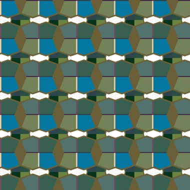 Geometrik süslemeli vektör deseni. Kusursuz tasarım dokusu