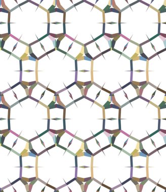 Geometrik süslemeli kusursuz desen. vektör illüstrasyonu