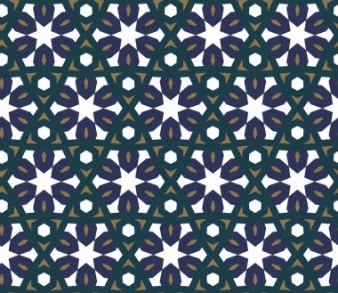 Geometrik süslemeli vektör deseni. Kusursuz tasarım dokusu 